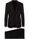 Tagliatore Classic Black Virgin Wool Three-piece Suit In Black