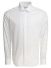 Tagliatore Collared Button-down Shirt Long Sleeves In White