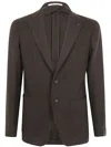 Tagliatore Tailored Jacket With Front Pockets In Brown