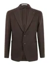 Tagliatore Tailored Jacket With Front Pockets In Brown