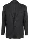 Tagliatore Tailored Jacket Notched Lapel In Black
