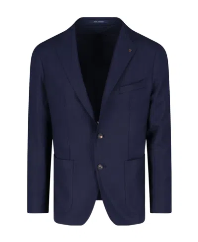 TAGLIATORE TAGLIATORE SINGLE-BREASTED BROOCH DETAILED BLAZER