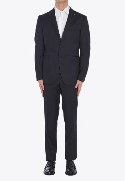 Tagliatore Classic Single-breasted Suit In Black