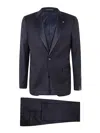 Tagliatore Smoking Suit Vest Satin Lapel In Azul