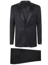 Tagliatore Smoking Whit Vest In Black
