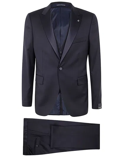 Tagliatore Classic Smoking With Gilet In Blue