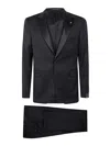 Tagliatore Smoking Whit Vest In Negro