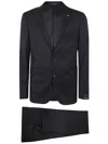Tagliatore Smoking Suit Vest Satin Lapel In Black