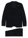 Tagliatore Napoli Wool Suit With English Rear Vents In Black