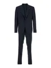 Tagliatore Blue Single-breasted Suit With Peak Revers In Wool Man