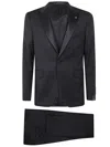 Tagliatore Smoking Whit Vest In Black