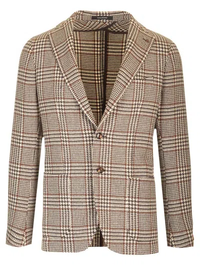 Tagliatore Classic Two-button Montecarlo Blazer In Brown