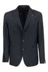 Tagliatore Lapel Single-breasted Jacket With Front Patch Pockets