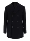 Tagliatore Double-breasted Coat In Black