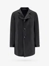 Tagliatore Water Repellent Virgin Wool Coat In Black