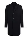 Tagliatore Tailored Coat With Notch Lapel And Pockets In Black
