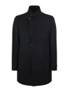 Tagliatore Gordon Asymmetric-fastening Parka Coat In Black