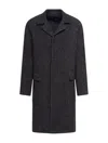 Tagliatore Long-sleeved Coat In Black