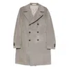 Tagliatore Flap-pocket Double-breasted Coat In Gray