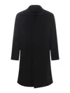 Tagliatore Coat In Virgin Wool Blend In Black