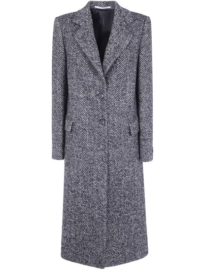 Tagliatore Long-sleeved Coat In Gray