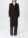 Tagliatore Double-breasted Wool-cashmere Blend Coat In Brown
