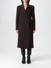 Tagliatore Double-breasted Wool-cashmere Blend Coat In Brown