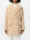 Tagliatore Double Breasted Short Coat In Ecru