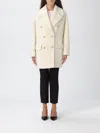 Tagliatore Double Breasted Short Coat In Yellow