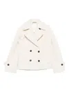 Tagliatore Double-breasted Buttoned Coat In White