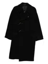 Tagliatore Logo Plaque Long Sleeved Coat In Black
