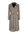 Tagliatore Coat With Houndstooth Pattern In Khaki