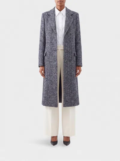 Tagliatore Coat Woman Color Black In Gray