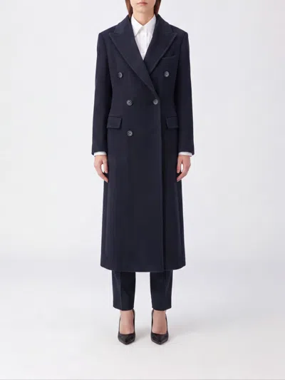Tagliatore Caitlyn Double-breasted Wool Coat In Blue