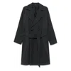 Tagliatore Long Sleeve Coat In Gray