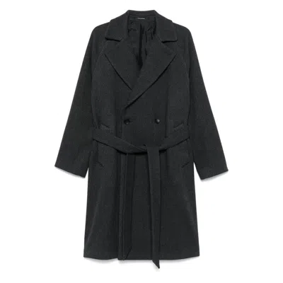 Tagliatore Belted Coat In Gray