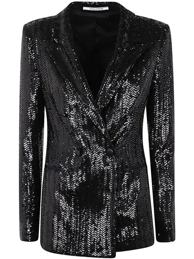 Tagliatore Woman Sequin Embellished Jacket In Black
