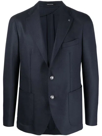 Tagliatore Tailored Virgin Wool Blazer With Elegant Pocket Design And Premium Finish In Multicolor