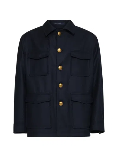 Tagliatore Single-breasted Blazer In Blue