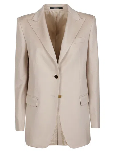 Tagliatore Two-buttoned Blazer In Beige