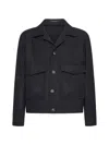 Tagliatore Long-sleeved Casual Jacket In Anthracite