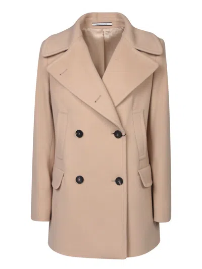 Tagliatore Blanche Wool-cashmere Coat In Beige