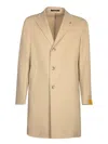 Tagliatore Wool And Cashmere Coat In Beige In Neutral