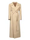 Tagliatore 'luanne' Belted Double-breasted Coat In Beige