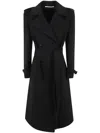 Tagliatore Long-sleeved Coat In Black