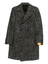 Tagliatore Long Sleeve Coat Notched Lapels Pockets In Black