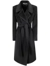 Tagliatore Tailored Alpaca And Virgin Wool Black Coat In Black
