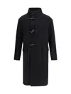 Tagliatore Black Wool And Cashmere Blend Mon Coat In Black