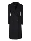 Tagliatore Double-breasted Wool Coat In Black
