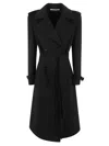 Tagliatore Molly Belted Waist Wool Coat In Black